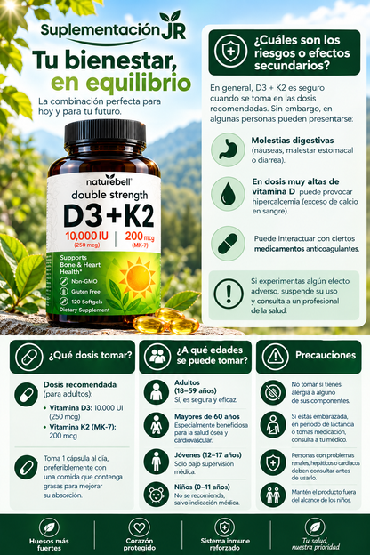 Vitaminas D3 + K2